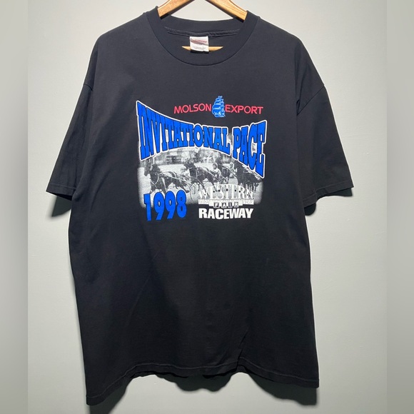 Other - 90s Black Molson export Invitational Pace Graphic T-Shirt 1998 xl